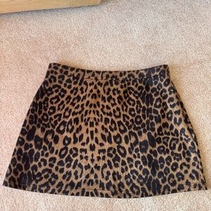 Altar'd State Large Mini Leopard Print Skirt